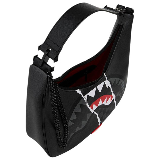 Sprayground Τσάντα ώμου Center Rip Reveal Gray Check Shoulder Bag